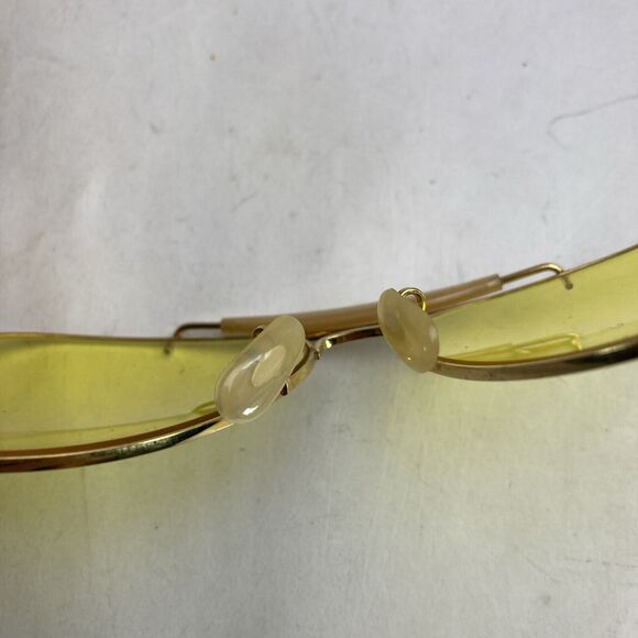 VINTAGE 60s B&L RAY BAN OUTDOORSMAN Aviator Sunglasses Yellow - Picture 11 of 14